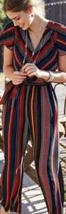 Maurices striped pant jumpsuit